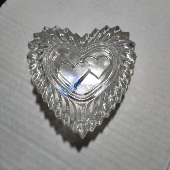 Crystal Clear Industries Other - Vintage Forever Crystal Industries Heart Shaped Jewelry Trinket Box Yugoslavia